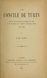 Cover of: Le concile de Turin