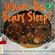 Cover of: Where do bears sleep? by Barbara Shook Hazen
