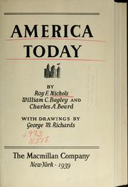 Cover of: America today