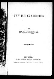 Cover of: New Indian sketches by Pierre-Jean de Smet