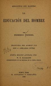 Cover of: La educación del hombre