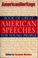 Cover of: AmericanHeritage book of great American speeches for young people