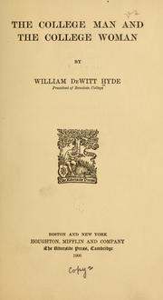 Cover of: The college man and the college woman by William De Witt Hyde