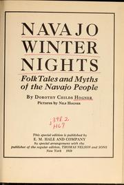 Cover of: Navajo winter nights | Dorothy Childs Hogner