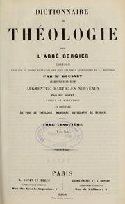 Cover of: Dictionnaire de théologie by Nicolas Sylvestre Bergier