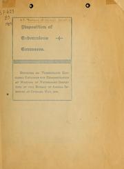 Cover of: Disposition of tuberculous carcasses
