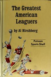 Cover of: The greatest American leaguers