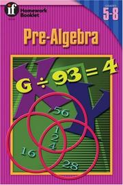 Cover of: Pre-algebra by Mary Lee Vivian