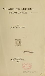 Cover of: An artist's letters from Japan by La Farge, John