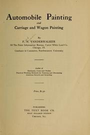 Automobile painting and carriage and wagon painting by Fred Norman Vanderwalker