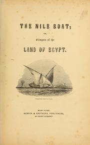 The Nile boat by W. H. Bartlett