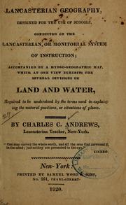 Cover of: Lancasterian geography, designed for the use of schools