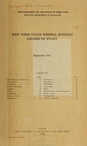 Cover of: New York state normal schools course of study