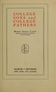 Cover of: College sons and college fathers