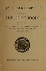 Cover of: Laws of New Hampshire relating to public schools
