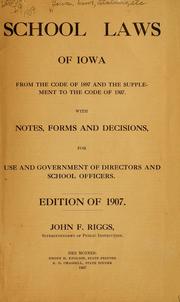 Decisions in appeal cases by Iowa. Dept. of public instruction. [from old catalog]