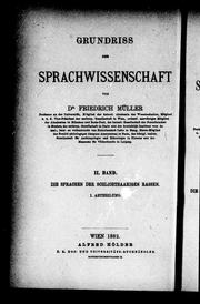 Cover of: Grundriss der Sprachwissenschaft
