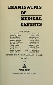Cover of: Examination of medical experts.