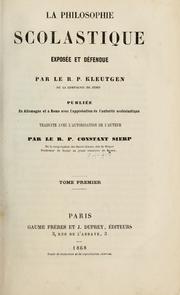 Cover of: La philosophie scolastique, exposée et défendue