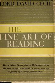 Cover of: The fine art of reading: and other literary studies.