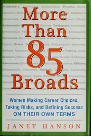 Cover of: More Than 85 Broads by Janet Hanson