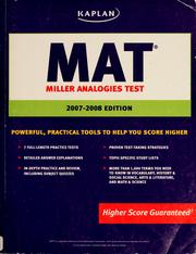 MAT, Miller analogies test by Kaplan Publishing