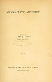 Cover of: Marks-Platt ancestry