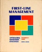 Cover of: First-line management: approaching supervision effectively