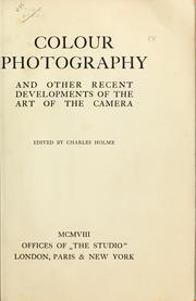 Cover of: Colour photography by Charles Holme