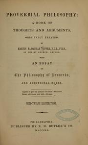 Cover of: Proverbial philosophy by Martin Farquhar Tupper