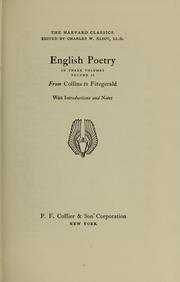 Cover of: English poetry: From Collins to Fitzgerald