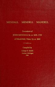 Mendall, Mendell, Mandell by Smith, Sidney D.