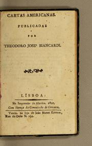 Cover of: Cartas americanas by Teodoro José Biancardi