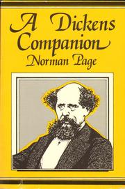 Cover of: Dickens Companion by Norman Page