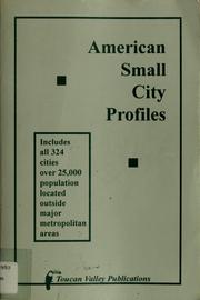 Cover of: American small city profiles