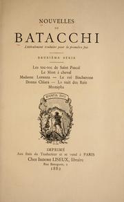 Cover of: Nouvelles by Domenico Luigi Batacchi, Domenico Luigi Batacchi