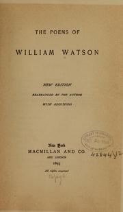 Cover of: The poems of William Watson.