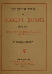 Cover of: The poetical works of Robert Burns ...