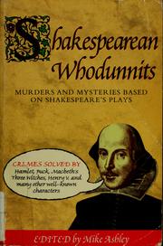Cover of: Shakespearean whodunnits by Michael Ashley