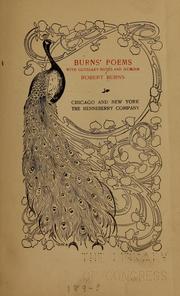 Cover of: Burns' poems: with glossary, notes and memoir