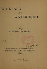 Cover of: Windfall and waterdrift