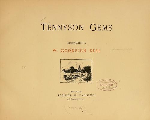 Tennyson gems by Alfred Lord Tennyson