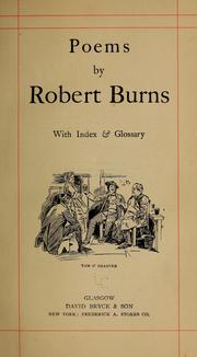 Cover of: Poems by Robert Burns: with index & glossary