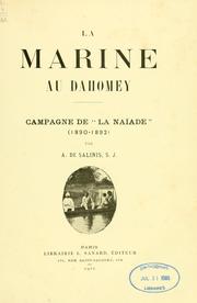 Cover of: La marine au Dahomey: campagne de "La Naiade" (1890-1892)