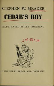Cover of: Cedar's boy