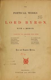 Cover of: The poetical works of Lord Byron. by Lord Byron