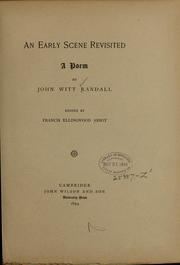 Cover of: An early scene revisited: a poem