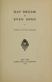 Cover of: Day dream & even song