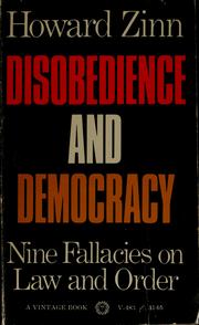 Cover of Disobedience and democracy