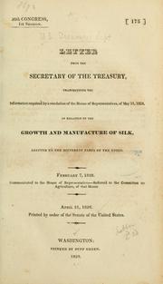 Letter from the secretary of the Treasury transmitting the information required by a resolution of the House of representatives by United States. Dept. of the Treasury.